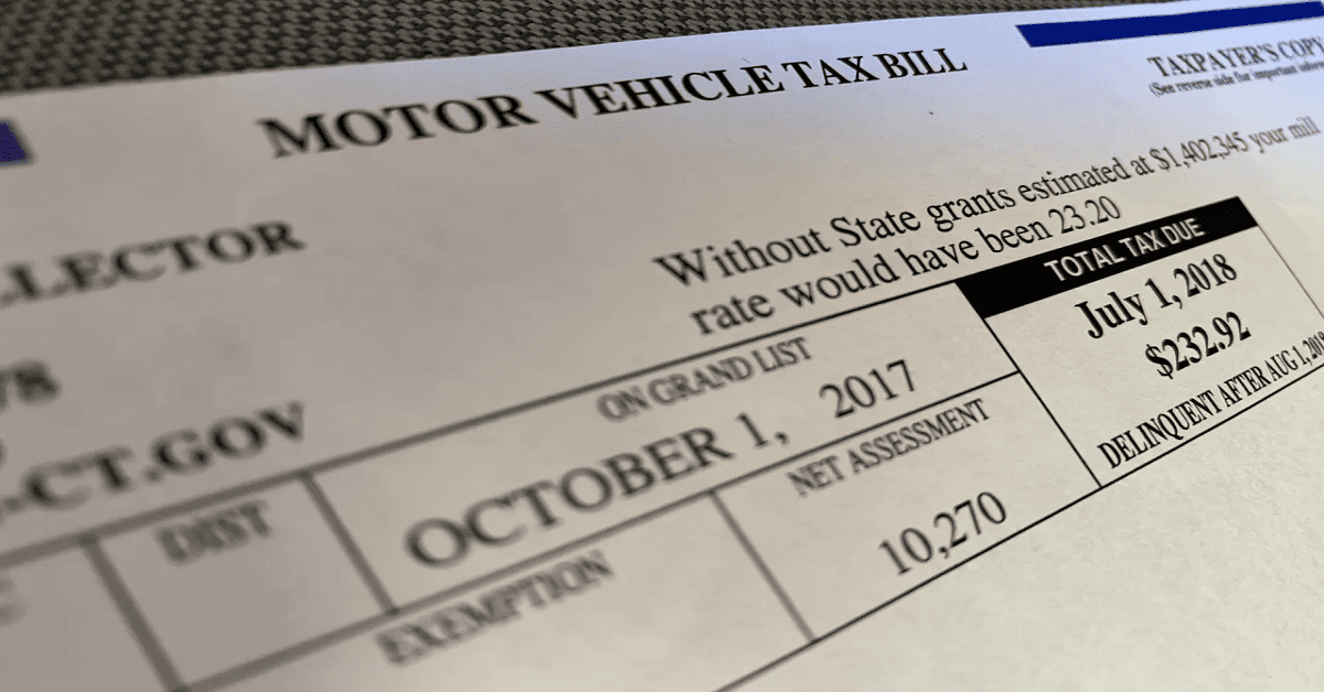 connecticut automobile tax​