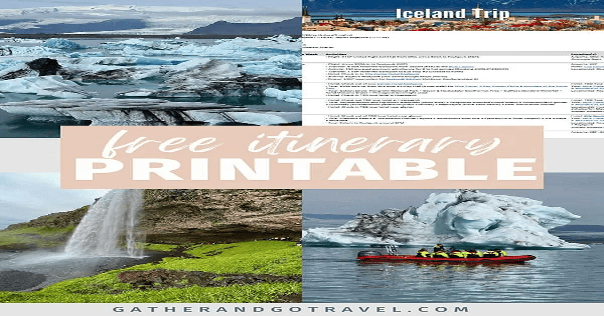format of itinerary of travel​