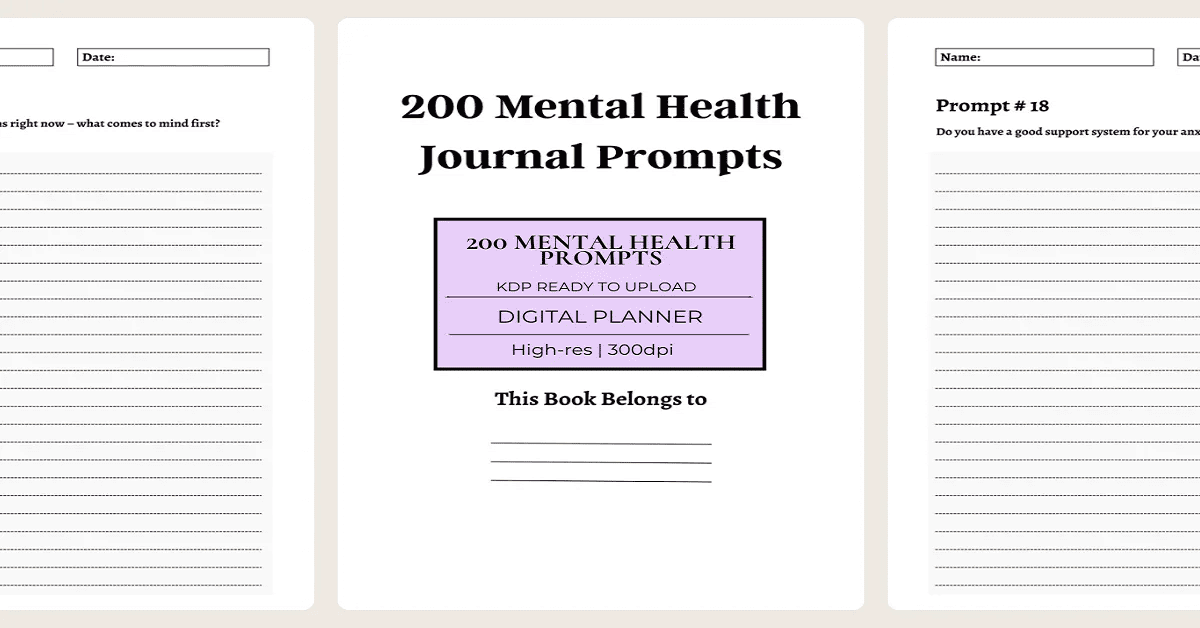 journaling prompts for mental health​