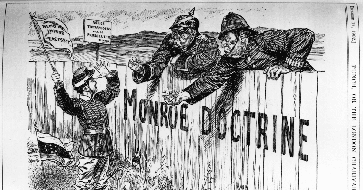 monroe doctrine political cartoon​
