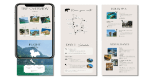 travel itinerary template​